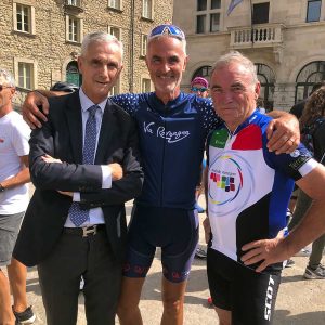 Alain Lamy au Grand-Hotel avec Bernard Hinault et Daniel Dir