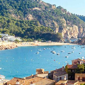 Costa Brava Forteresse et baie de tossa de mar en catalogne